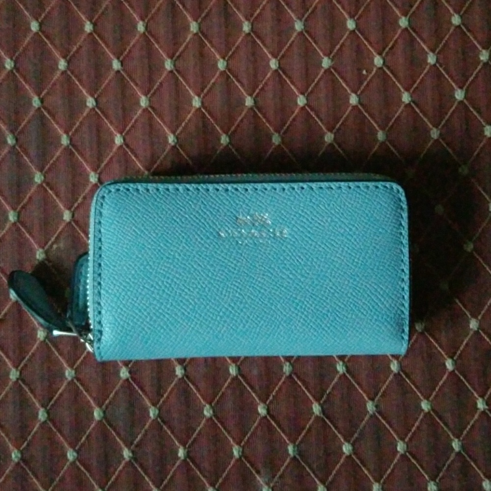 Coach "Tiffany blue" Accordion style wallet